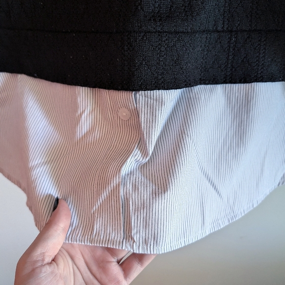 Faith and Joy Striped Blouse With Knit Vest - Picture 5 of 7